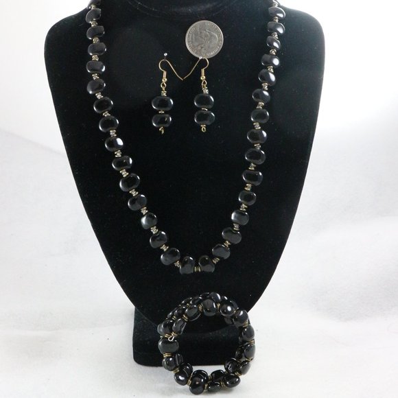 Kazuri Jewelry - KAZURI Mini Shale Black Earthen Clay Jewelry Bundle Set